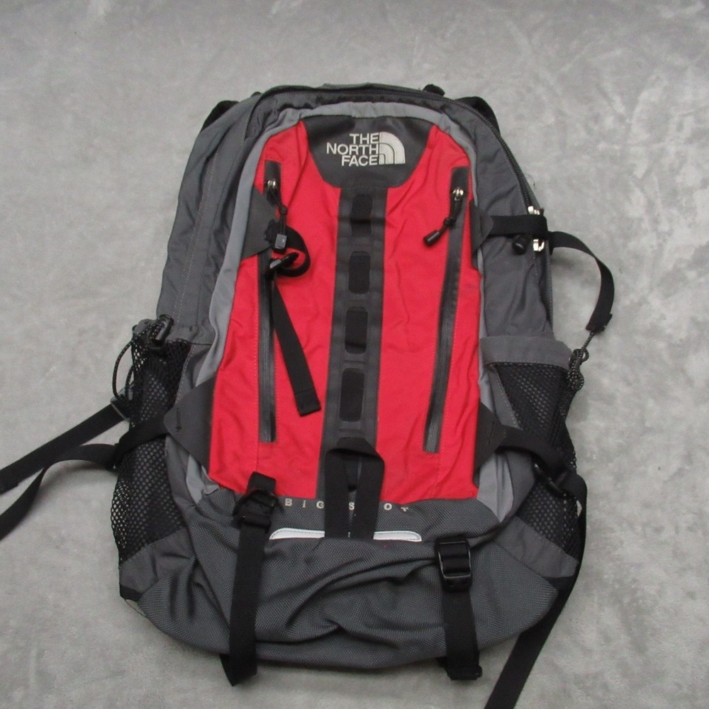 North Face Backpack Unisex One Size Red Big Shot Hiking Travel Technical‎ Rugged
